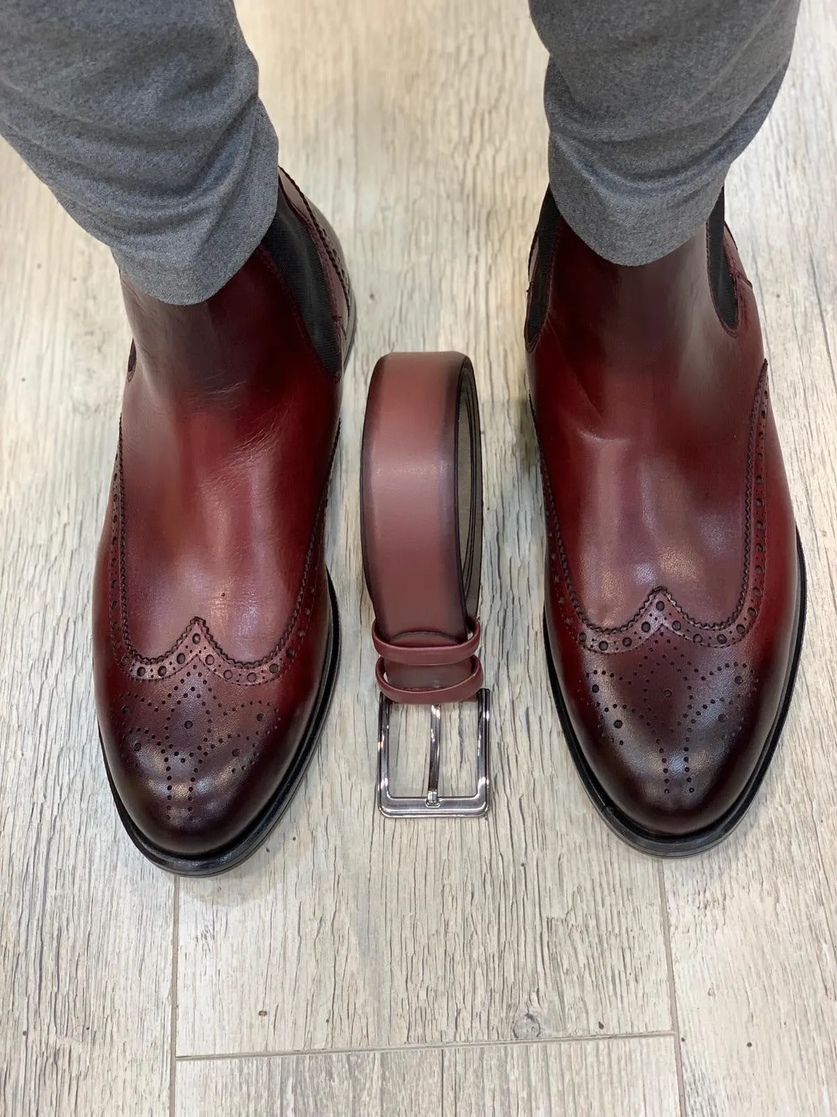 Ade Red Chelsea Boots