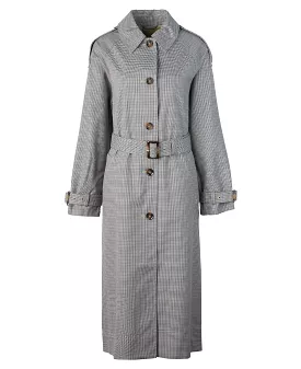 Barbour Women's Marie Check Showerproof Trench Coat