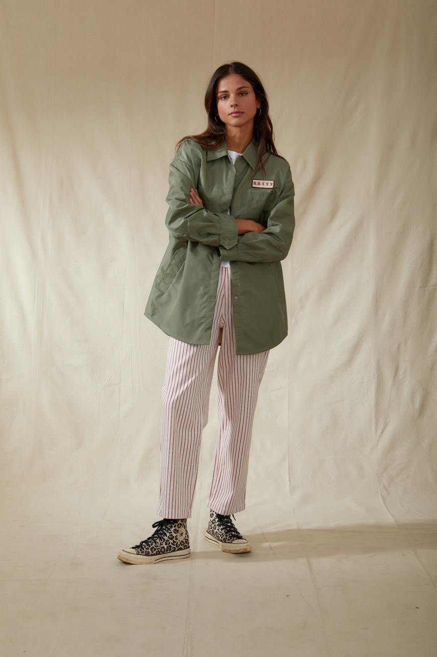 Bora Vintage Nylon Jacket - Olive Surplus