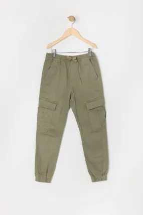 Boys Drawstring Cargo Jogger