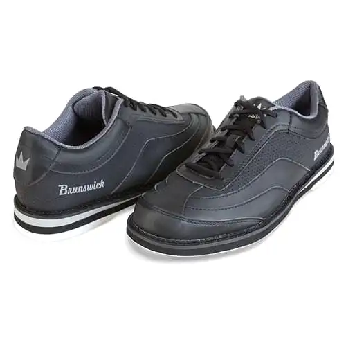 Brunswick Mens Rampage Black Right Hand Wide Bowling Shoes