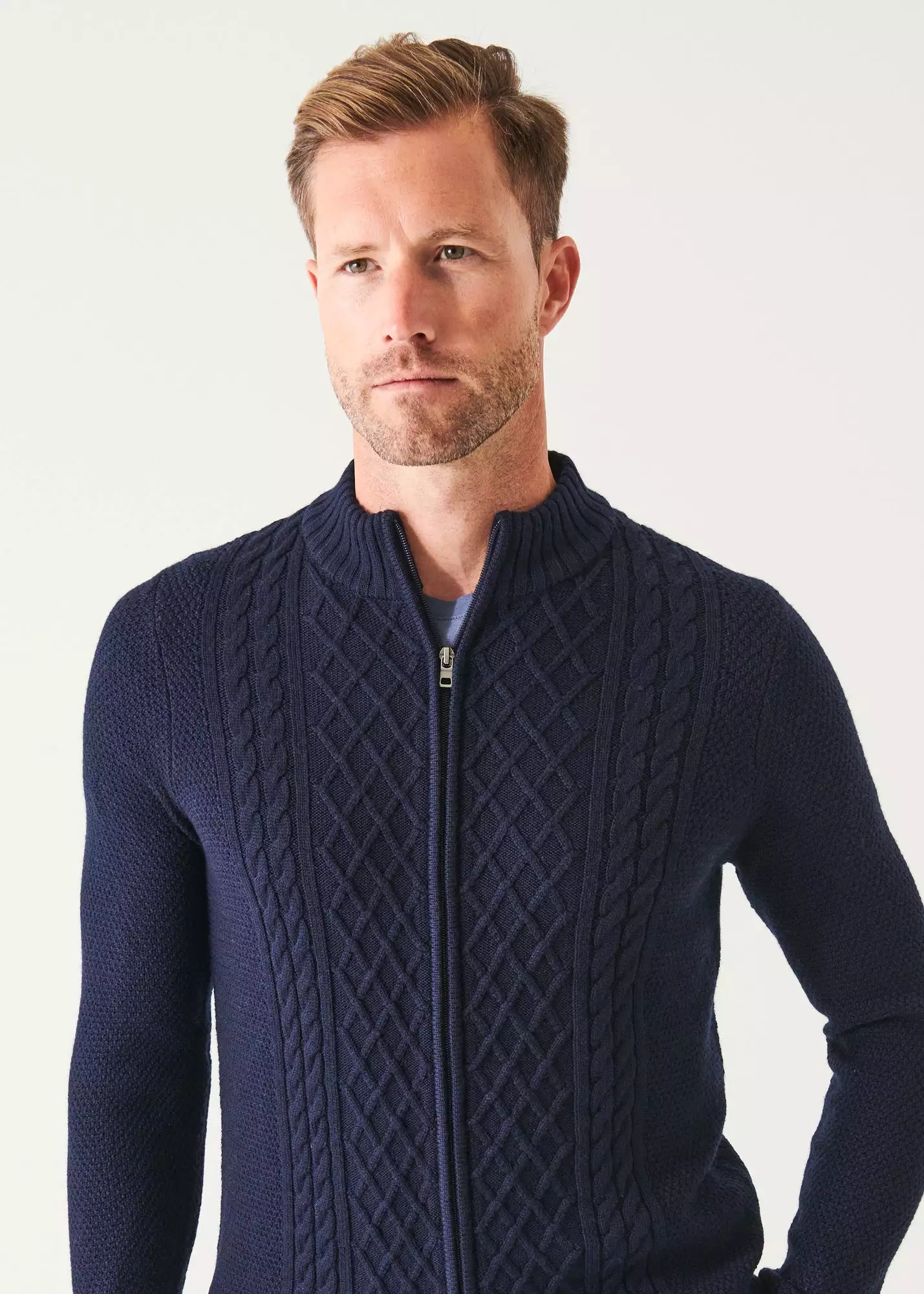 CABLE FULL ZIP CARDIGAN