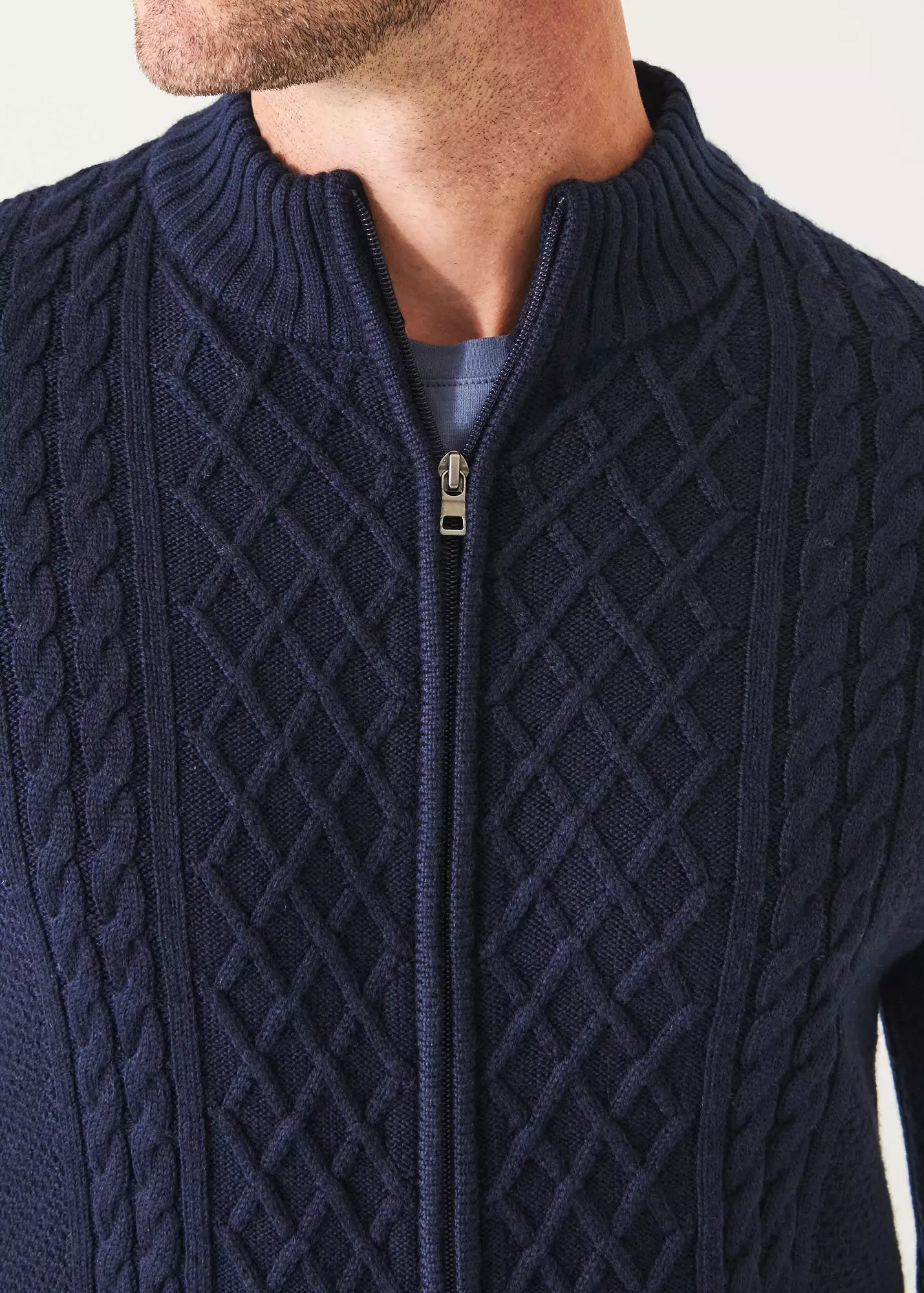 CABLE FULL ZIP CARDIGAN