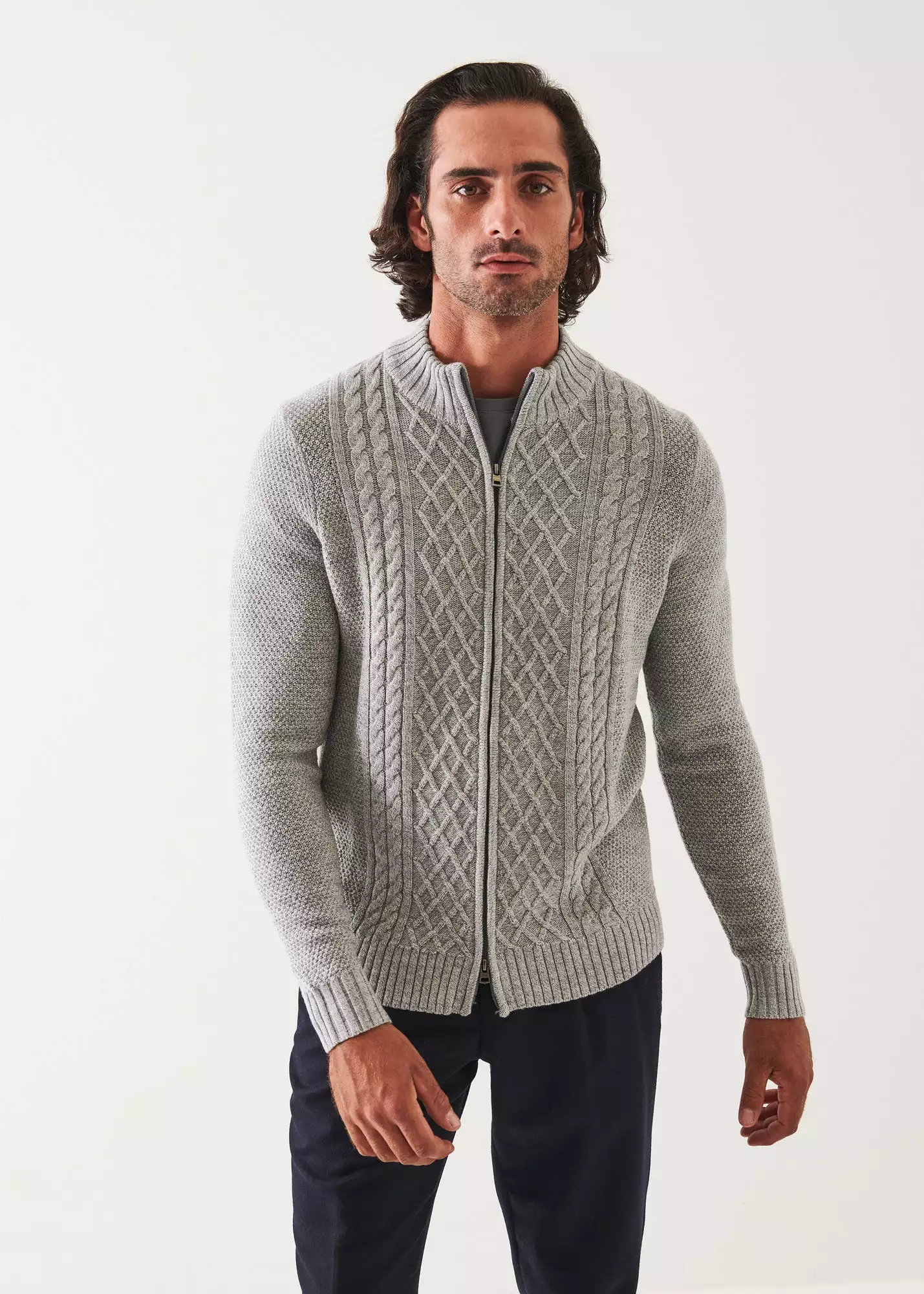 CABLE FULL ZIP CARDIGAN