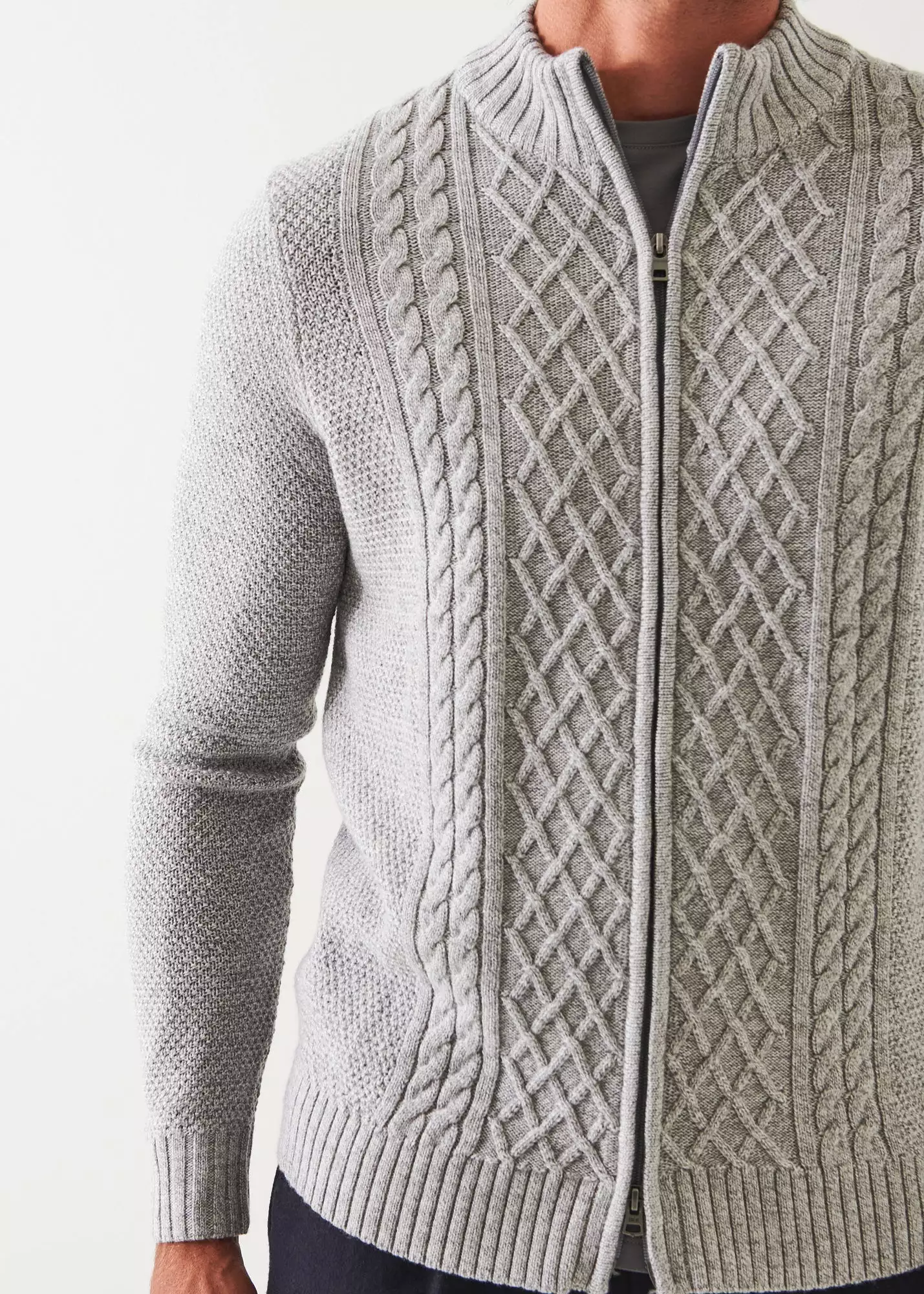 CABLE FULL ZIP CARDIGAN