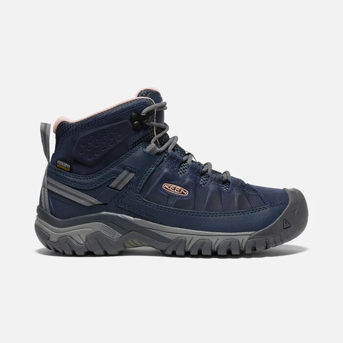 Keen Womens Targhee III Mid Waterproof Hiking Boots-Vintage Indigo/Peachy