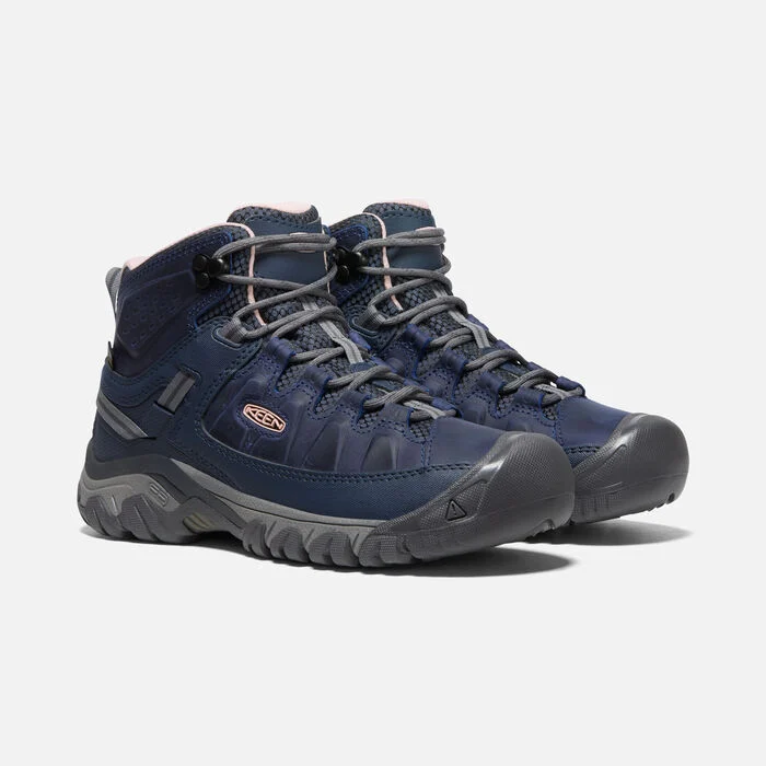 Keen Womens Targhee III Mid Waterproof Hiking Boots-Vintage Indigo/Peachy