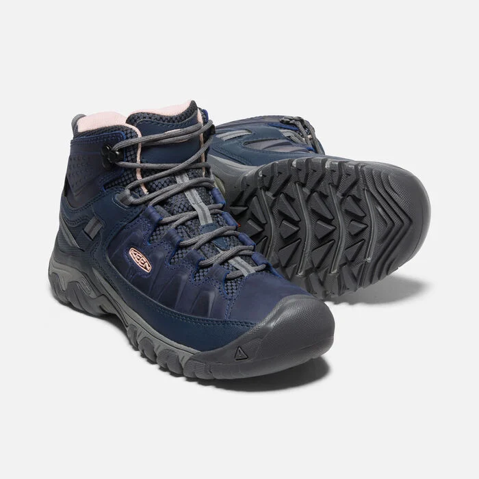 Keen Womens Targhee III Mid Waterproof Hiking Boots-Vintage Indigo/Peachy