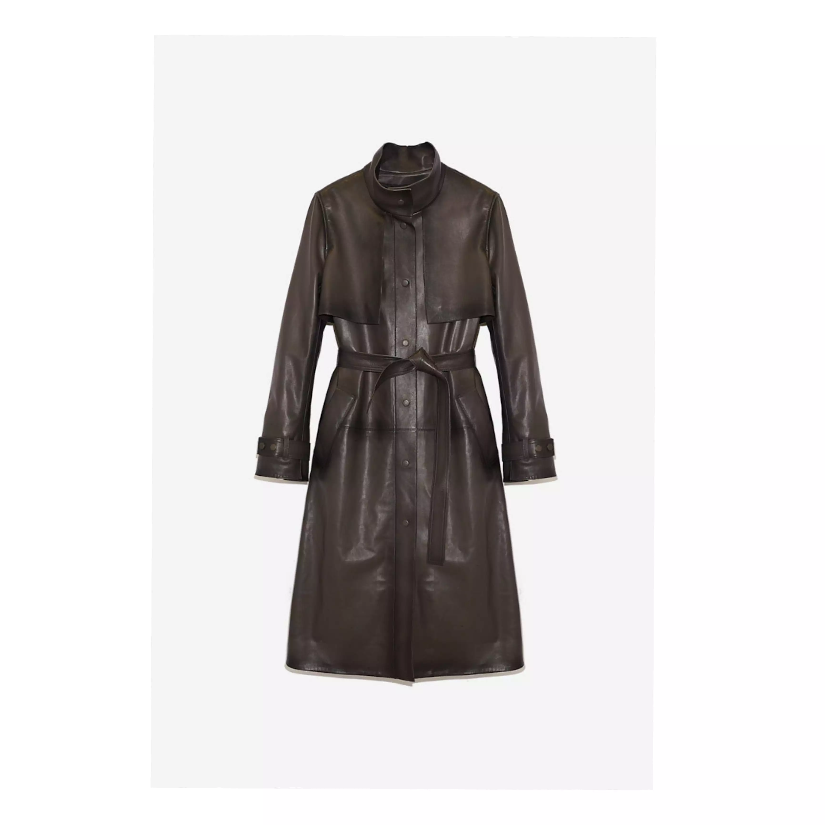 LAMB LEATHER LONG COAT