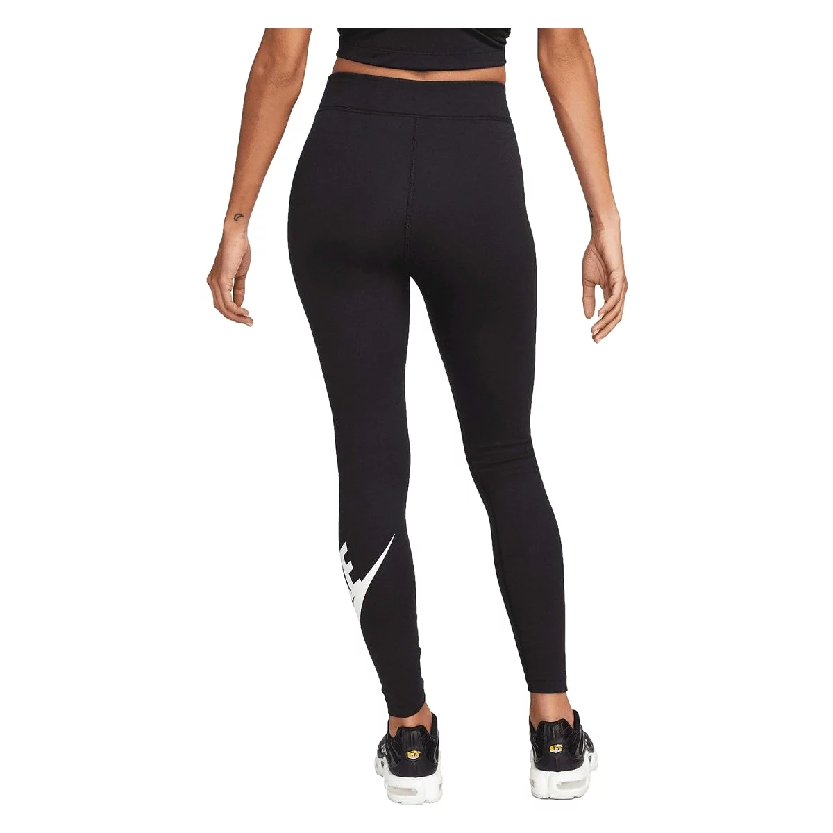 NIKE WOMEN'S SPORTSWEAR CLASSICS HIGH-WAISTED GRAPHIC BLACK LEGGINGS