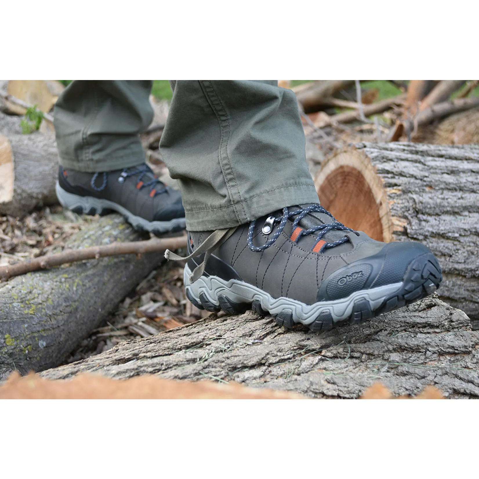 Oboz Mens Bridger Mid Waterproof Hiking Boots- Raven