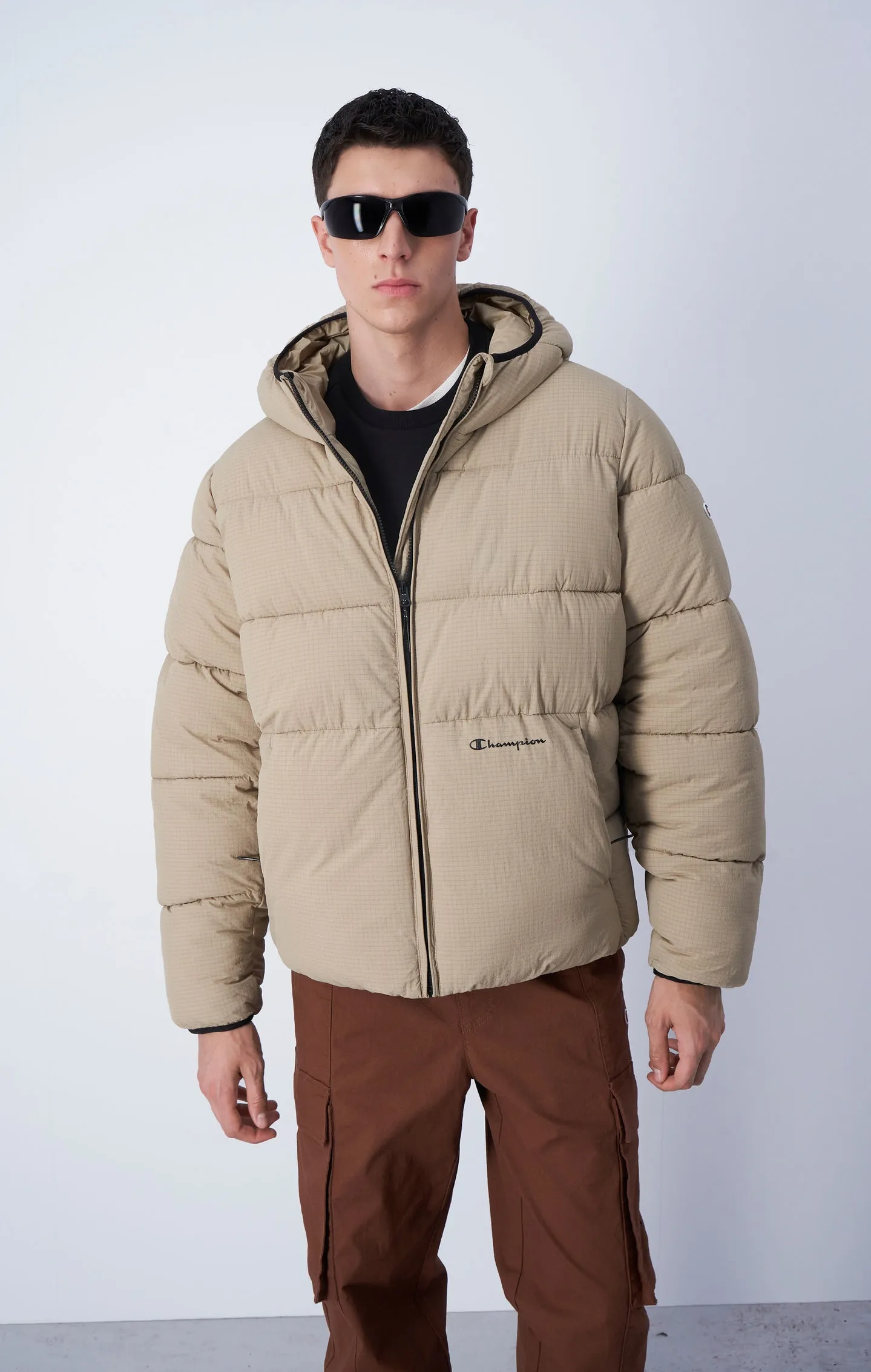 Outerwear Beige Outdoor Multi Pocket Hooded Jacket