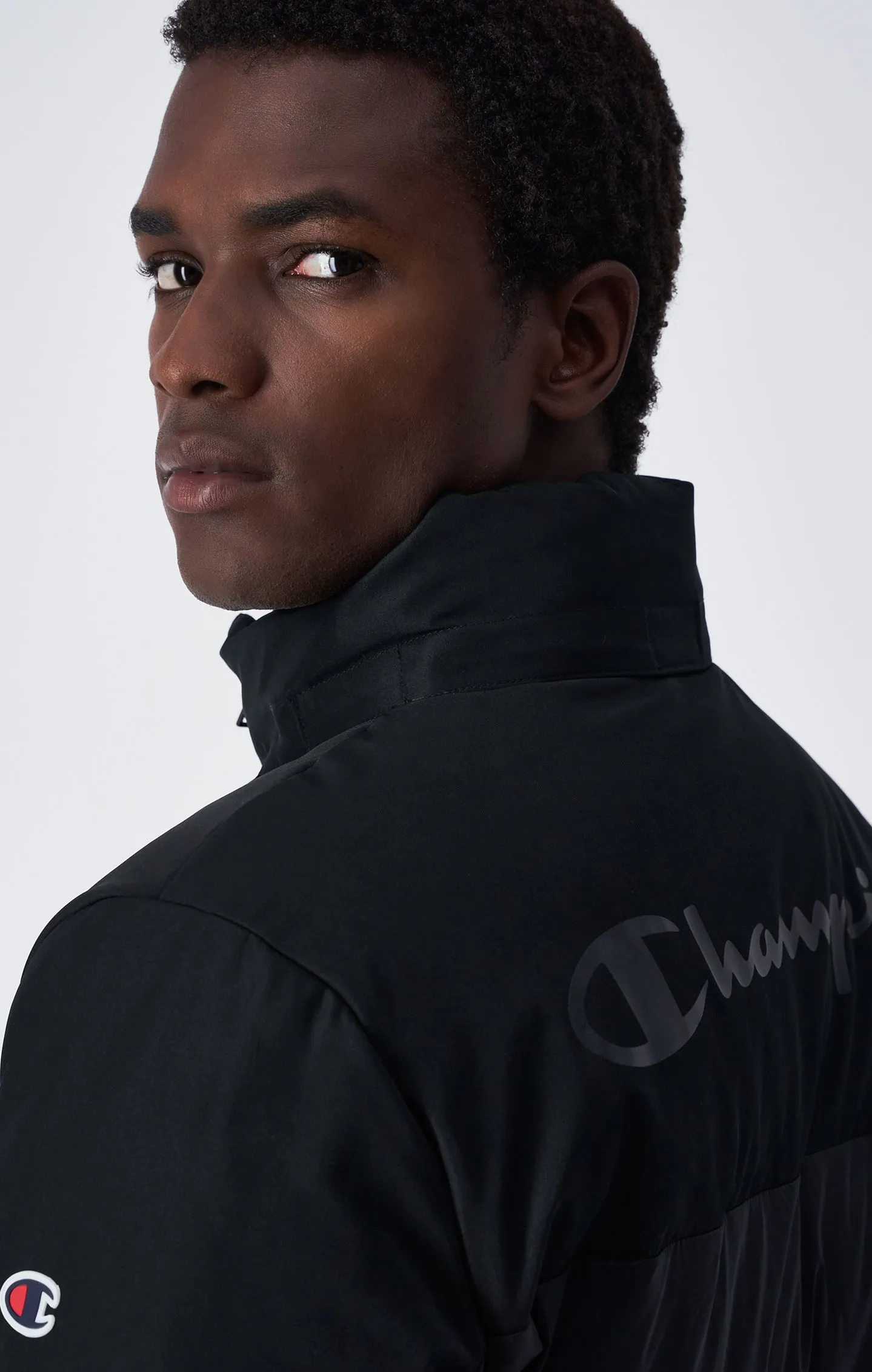 Outerwear Black C Logo Full-Zip Padded Jacket