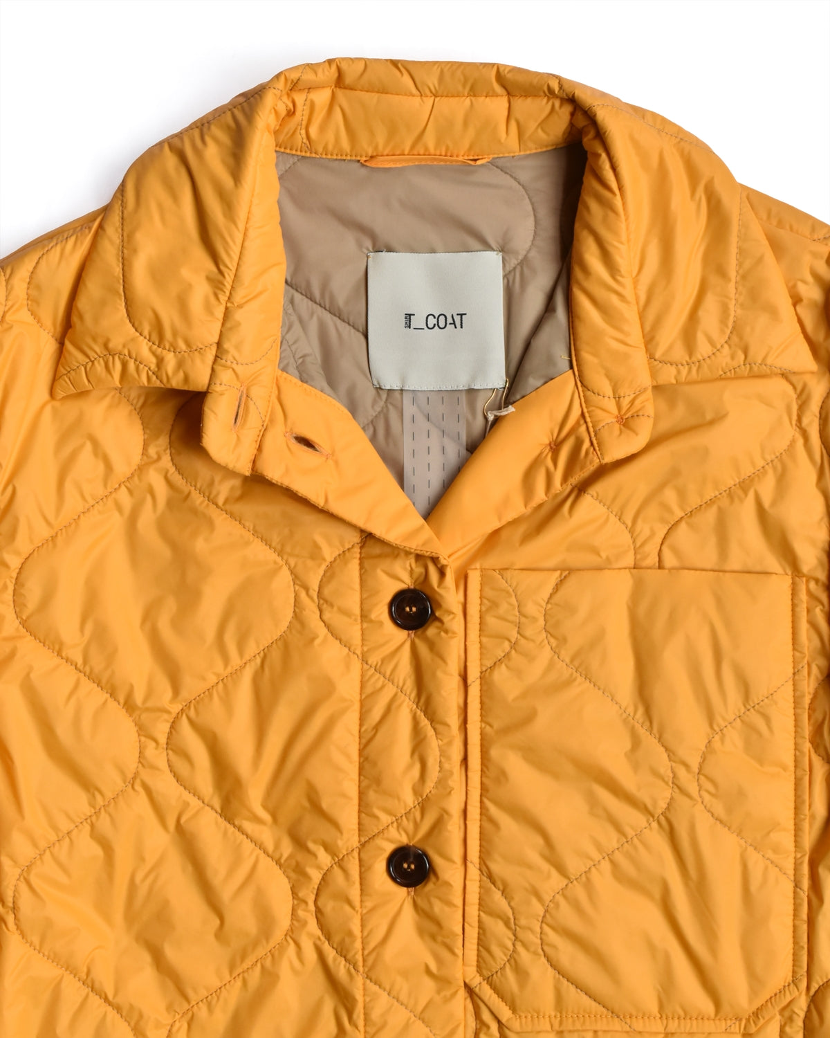 T_Coat Yellow Quilted Light Puffer