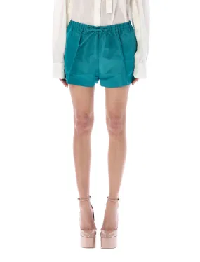 Valentino Drawstring Satin Shorts