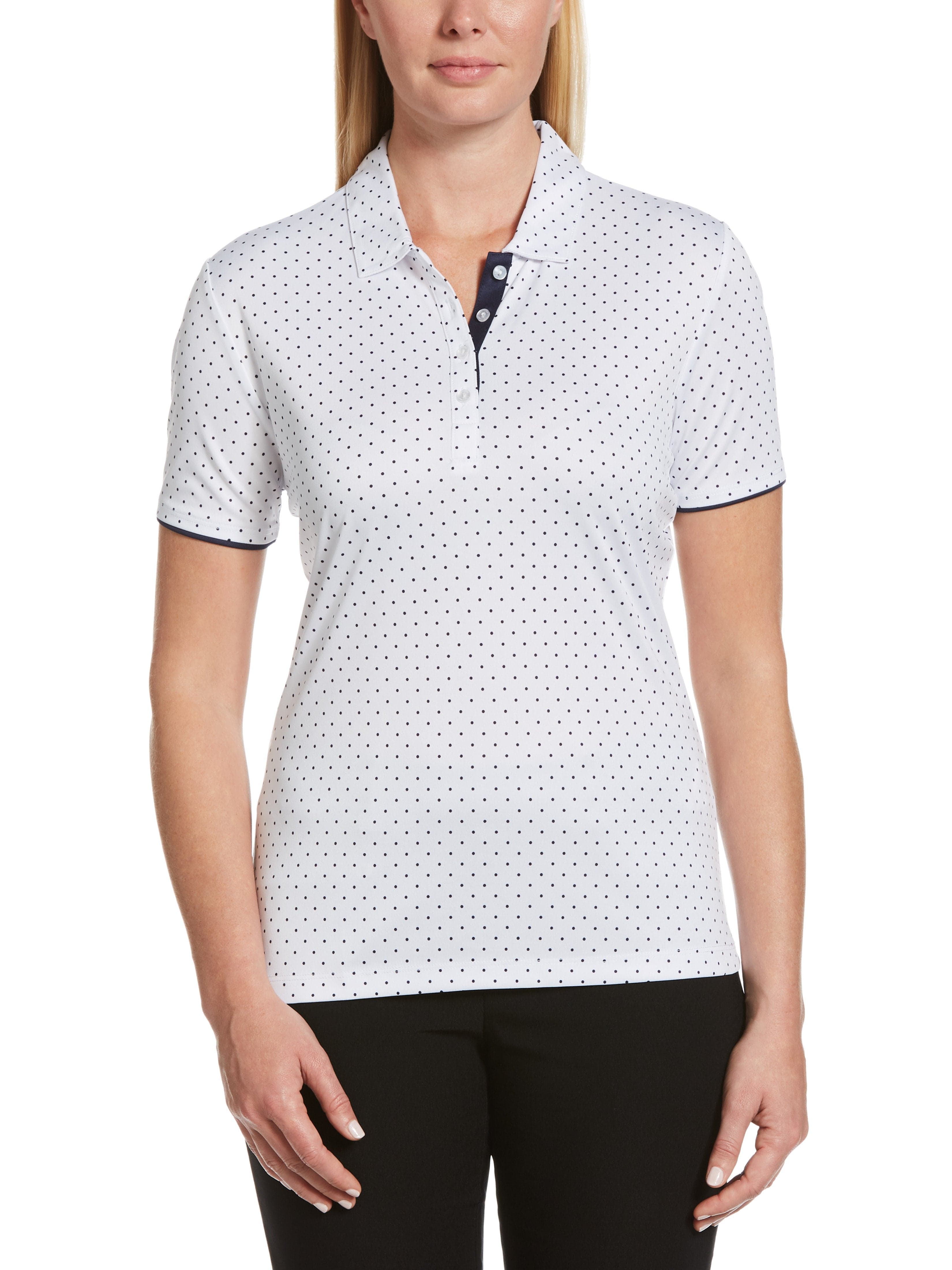 Womens Polka Dot Polo